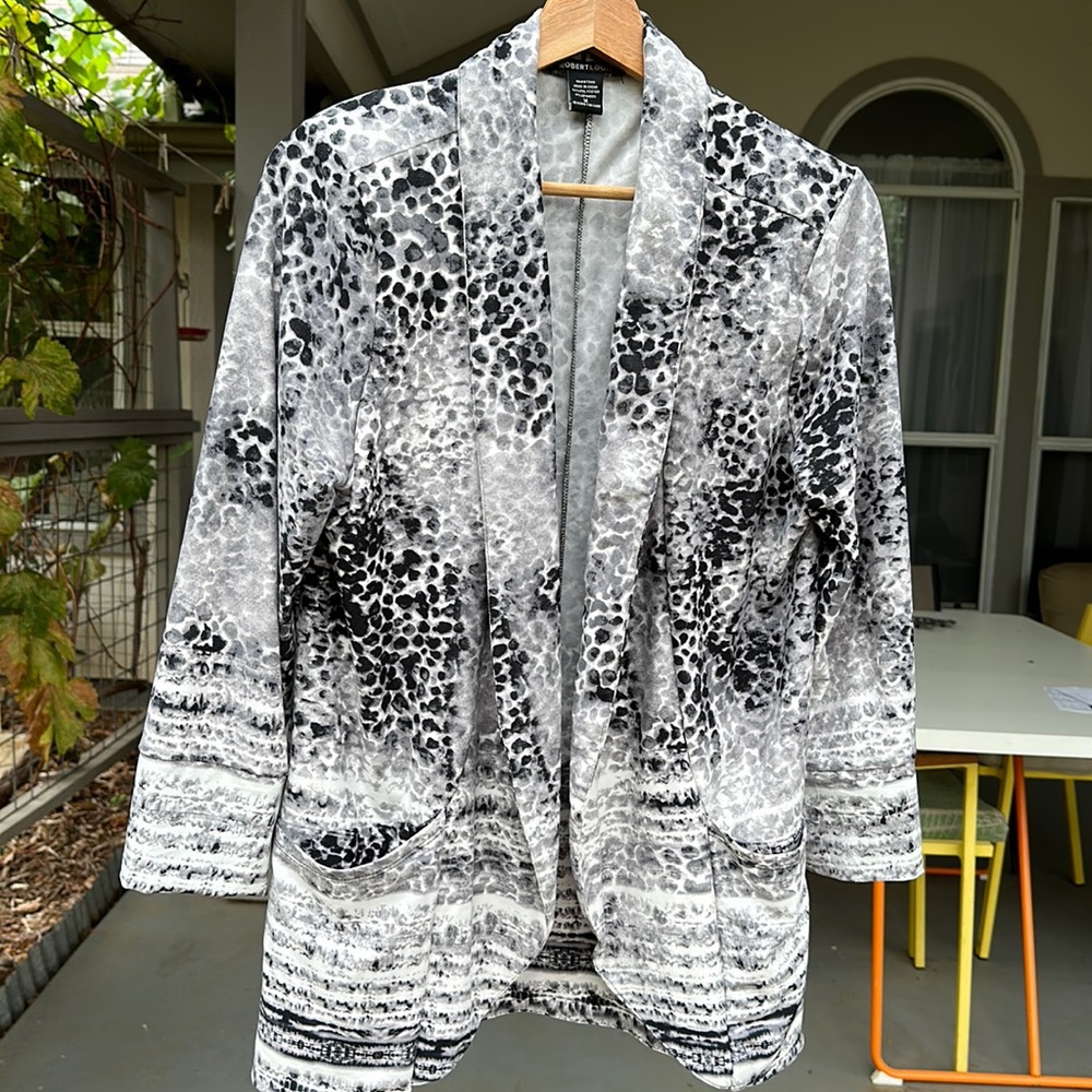Jacket “Robert Louis”, size M, grey-black-white